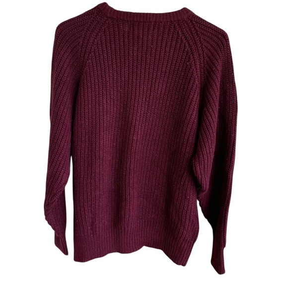 Vintage Blank Crewneck Sweater Adult Large Mens Women 70s 80s Knit Dark Academia - Picture 2 of 6